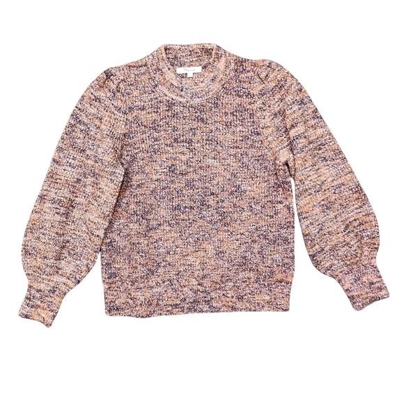 Madewell Sweater Space-Dyed Eaton Puff-Sleeve Pullover Size Small - Picture 1 of 7